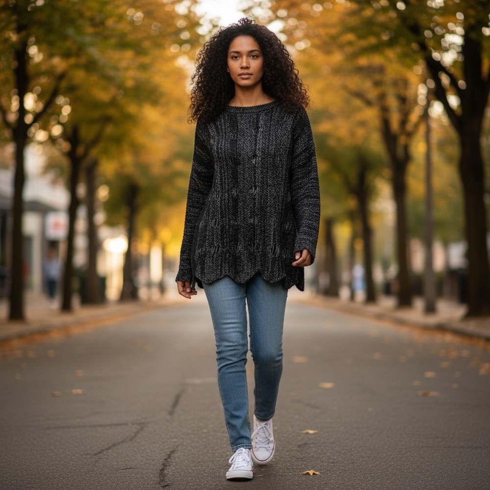 S-Twelve Distressed Sweater